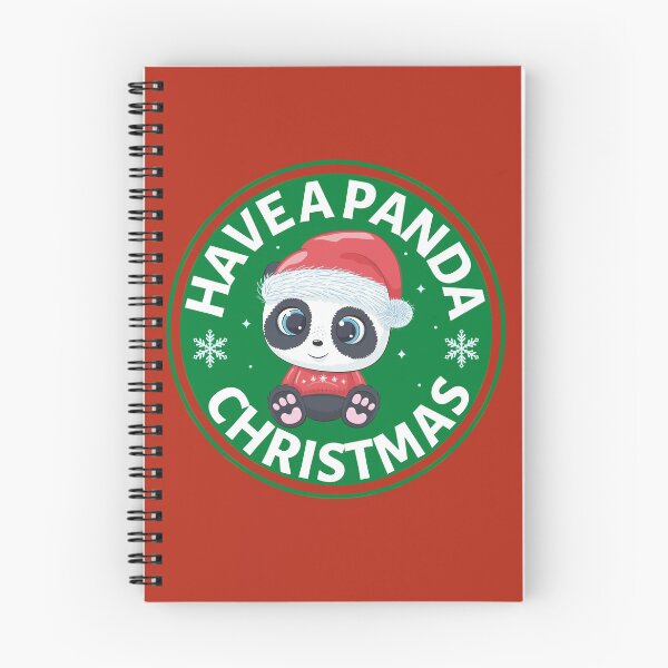 Item preview, Have a Panda Christmas (green)- Cute Animal Friendly Panda - Christmas Panda Bear Gift designed and sold by CaitU.
