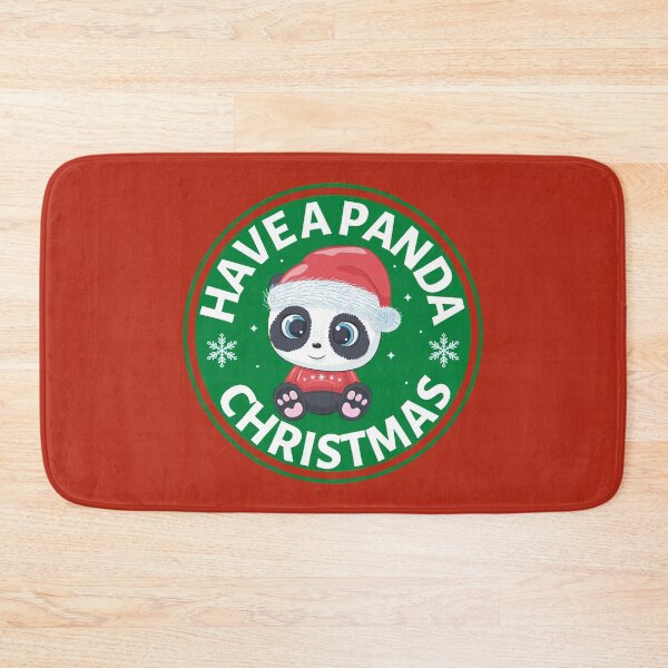 Item preview, Have a Panda Christmas (green)- Cute Animal Friendly Panda - Christmas Panda Bear Gift designed and sold by CaitU.
