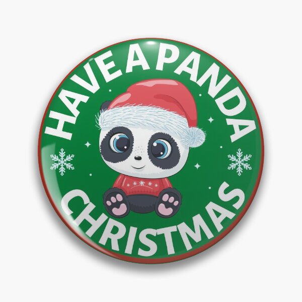Item preview, Have a Panda Christmas (green)- Cute Animal Friendly Panda - Christmas Panda Bear Gift designed and sold by CaitU.