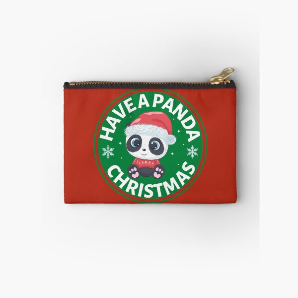 Item preview, Have a Panda Christmas (green)- Cute Animal Friendly Panda - Christmas Panda Bear Gift designed and sold by CaitU.