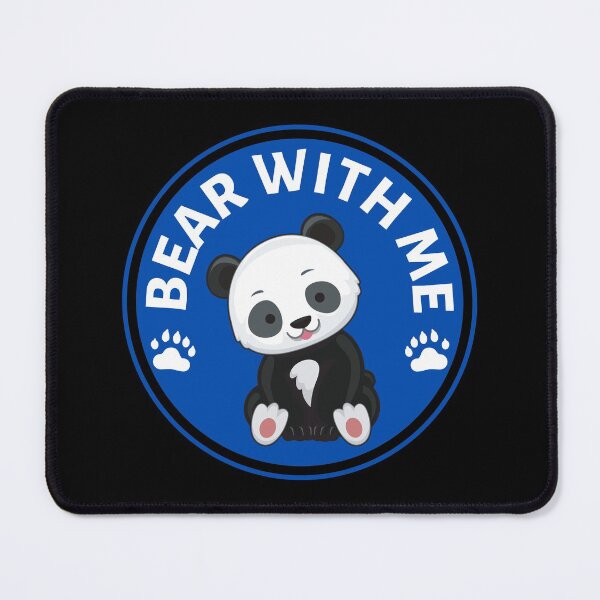 Item preview, Bear with me Panda Pun (Blue)- Cute Animal Friendly Panda - Gift for Panda Lovers designed and sold by CaitU.