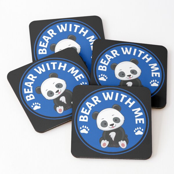 Item preview, Bear with me Panda Pun (Blue)- Cute Animal Friendly Panda - Gift for Panda Lovers designed and sold by CaitU.