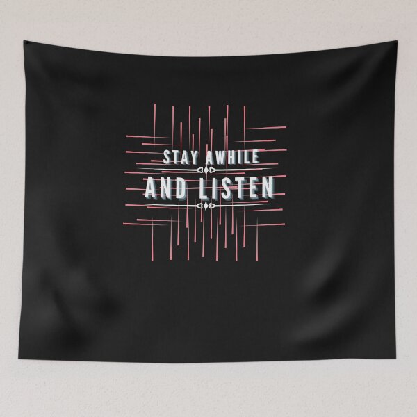 Item preview, Stay awhile and Listen designed and sold by Rainbow Designs.