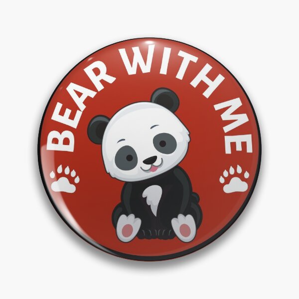 Item preview, Bear with me Panda Pun (Red)- Cute Animal Friendly Panda - Gift for Panda Lovers designed and sold by CaitU.