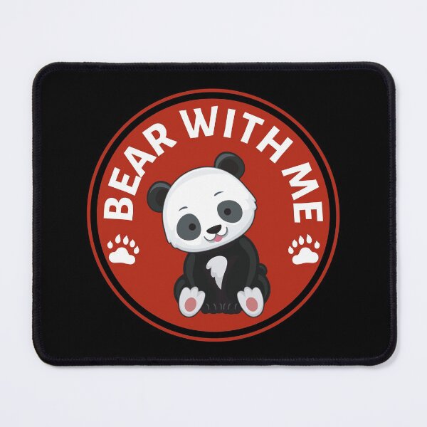 Item preview, Bear with me Panda Pun (Red)- Cute Animal Friendly Panda - Gift for Panda Lovers designed and sold by CaitU.