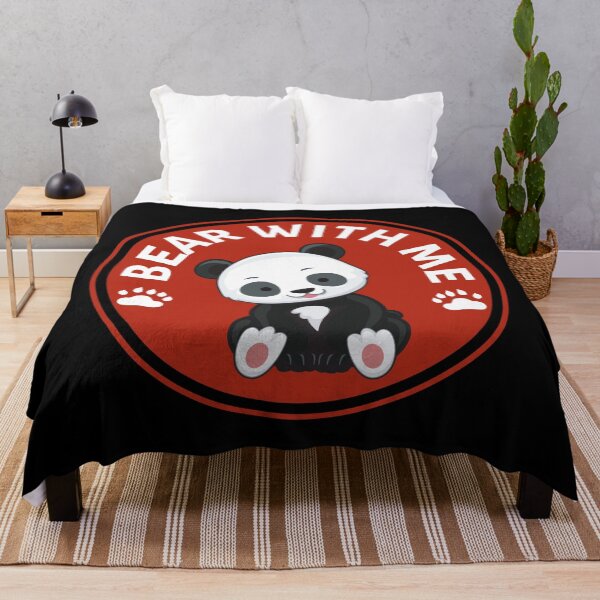 Item preview, Bear with me Panda Pun (Red)- Cute Animal Friendly Panda - Gift for Panda Lovers designed and sold by CaitU.