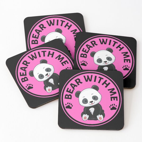 Item preview, Bear with me Panda Pun (Pink)- Cute Animal Friendly Panda - Gift for Panda Lovers designed and sold by CaitU.