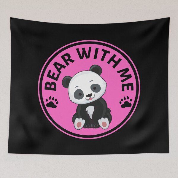 Item preview, Bear with me Panda Pun (Pink)- Cute Animal Friendly Panda - Gift for Panda Lovers designed and sold by CaitU.