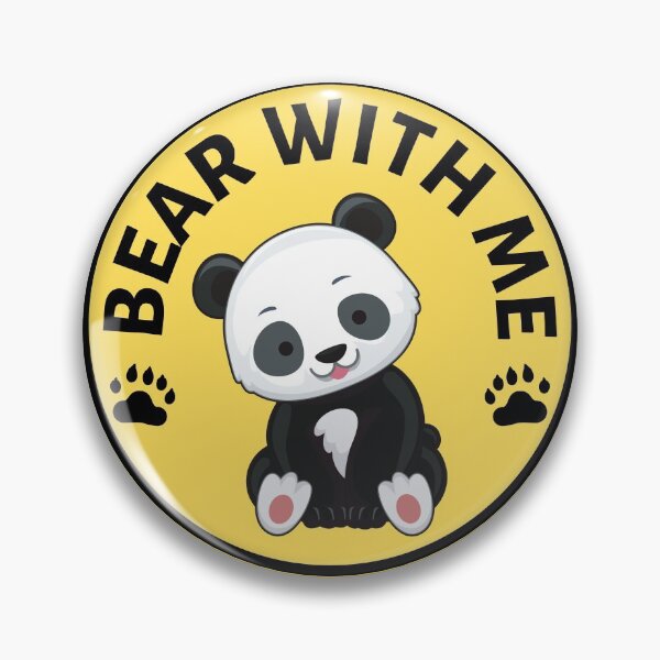 Item preview, Bear with me Panda Pun (Yellow)- Cute Animal Friendly Panda - Gift for Panda Lovers designed and sold by CaitU.