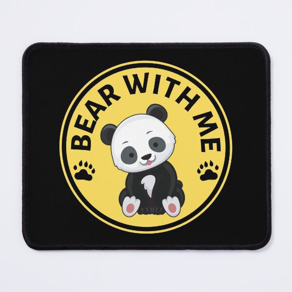 Item preview, Bear with me Panda Pun (Yellow)- Cute Animal Friendly Panda - Gift for Panda Lovers designed and sold by CaitU.