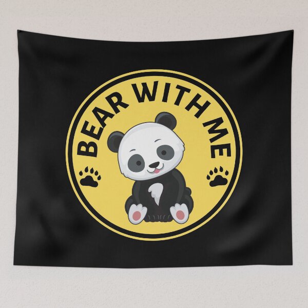 Item preview, Bear with me Panda Pun (Yellow)- Cute Animal Friendly Panda - Gift for Panda Lovers designed and sold by CaitU.