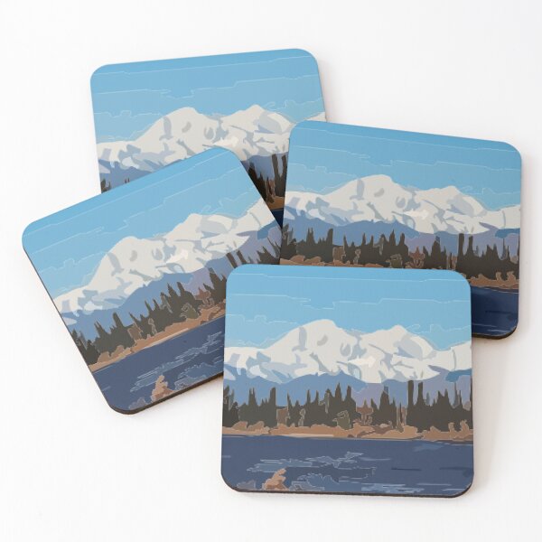 Item preview, Mount Denali and Lake Vector Painting designed and sold by Positive Lad.