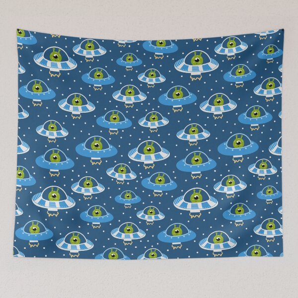 Item preview, childish alien spaceships designed and sold by Lozovytska.