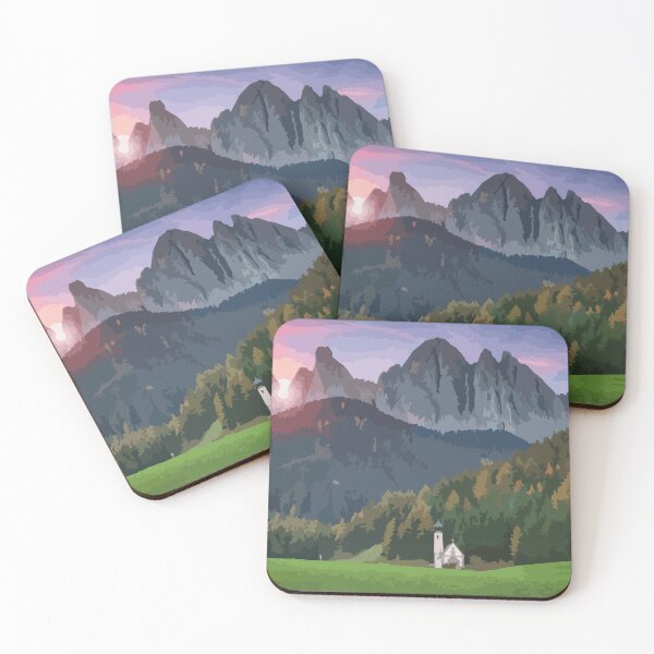 Item preview, Beautiful Dolomites Vector Painting designed and sold by Positive Lad.
