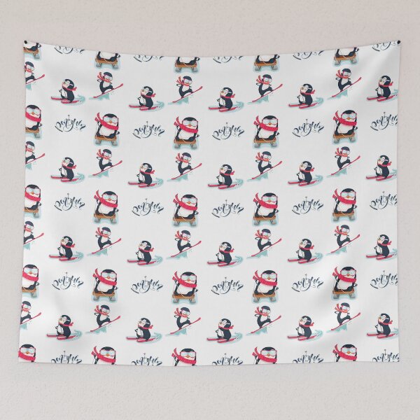 Item preview, Penguin Sledding Multi Stickers Pack, Penguin Snow Sledding, Penguin, Sledding, Snow designed and sold by graphic-genie.