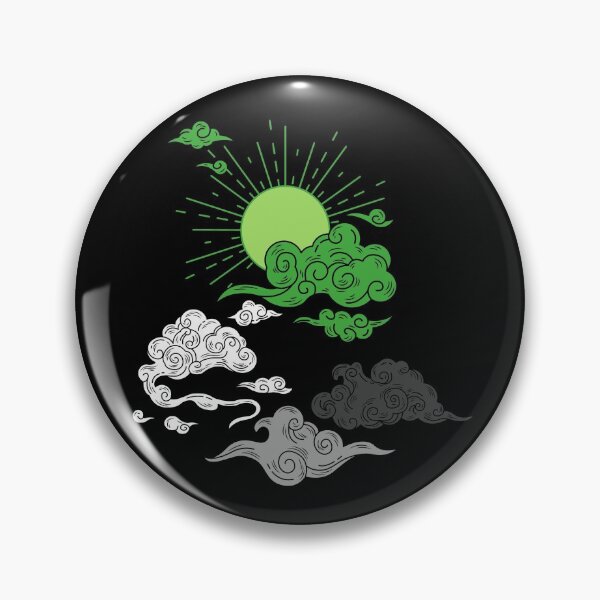 Item preview, Aro Sun and Clouds. Aromantic Pride designed and sold by Subtle Pride Shop.