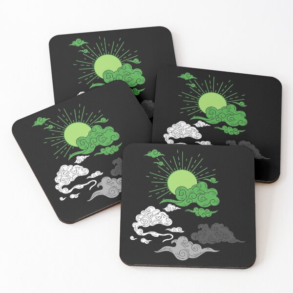 Item preview, Aro Sun and Clouds. Aromantic Pride designed and sold by Subtle Pride Shop.