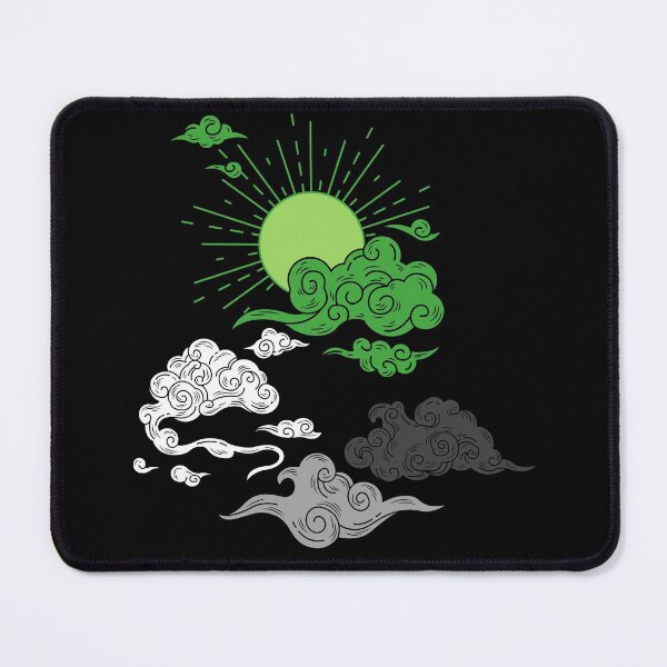 Item preview, Aro Sun and Clouds. Aromantic Pride designed and sold by Subtle Pride Shop.