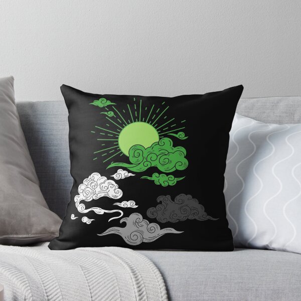 Item preview, Aro Sun and Clouds. Aromantic Pride designed and sold by Subtle Pride Shop.