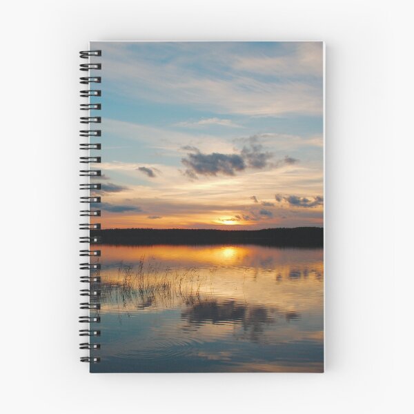 Item preview, sunset over a finnish lake designed and sold by Hannele Luhtasela.