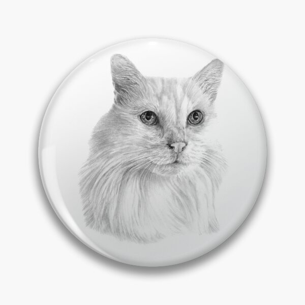 Item preview, George the White Cat designed and sold by Ro Windust.