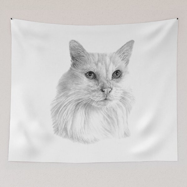 Item preview, George the White Cat designed and sold by Ro Windust.