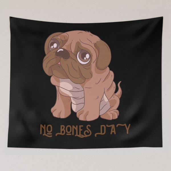 Item preview, No Bones Day Pug  designed and sold by HStudioPrints.