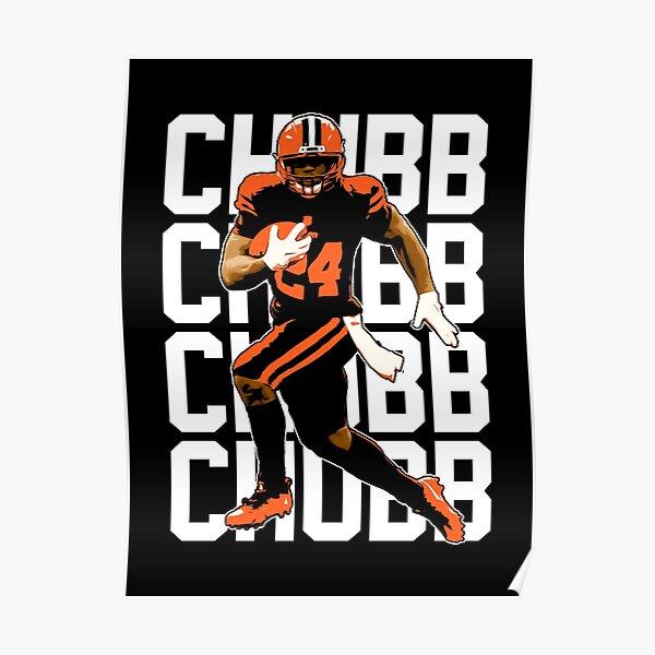 Nick Chubb watercolor, Cleveland Browns wall art, Cleveland Browns Nic –  Capital Canvas Prints