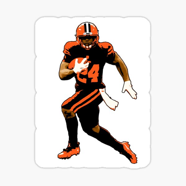 Nick Chubb Football Edit Tapestries Browns - Nick Chubb - Sticker