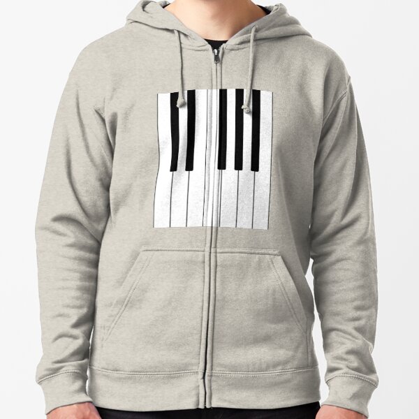 Paino Keys, Piano, Keys, Piano Keys Jersey, Piano Jersey, Piano Keys Costume Zipped Hoodie