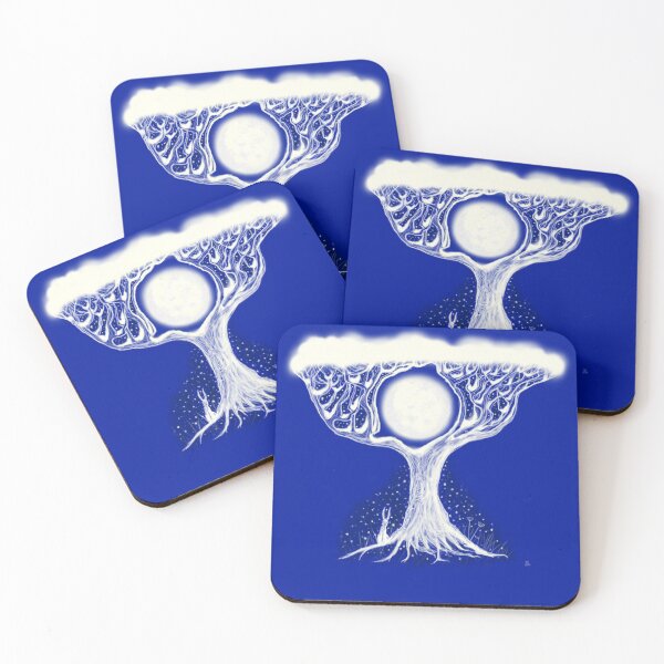 Item preview, White Moon Snow Tree designed and sold by JzArt.