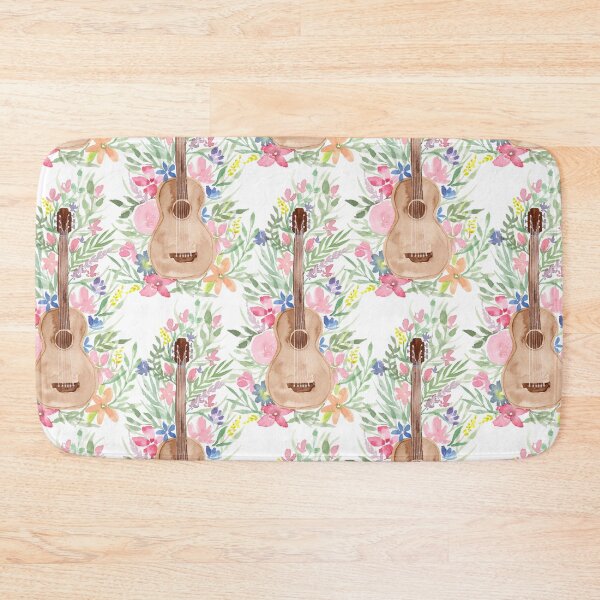 Item preview, Watercolor Acoustic Guitar with Flowers designed and sold by Harpley Design Studio.