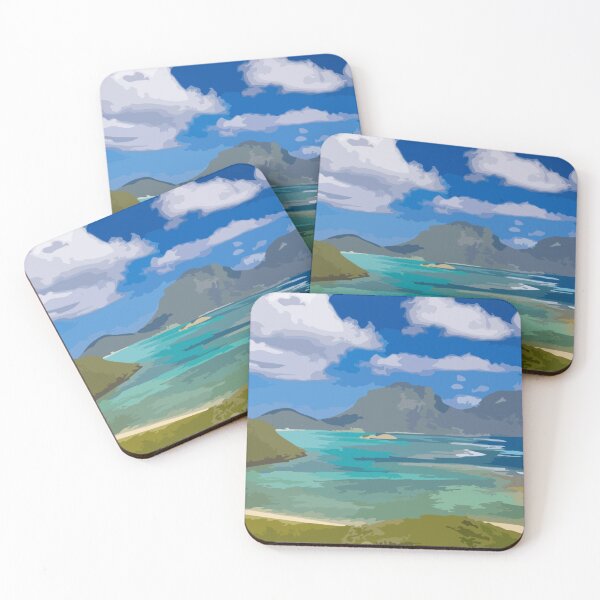 Item preview, Beach Mountains Paradise Painting designed and sold by Positive Lad.