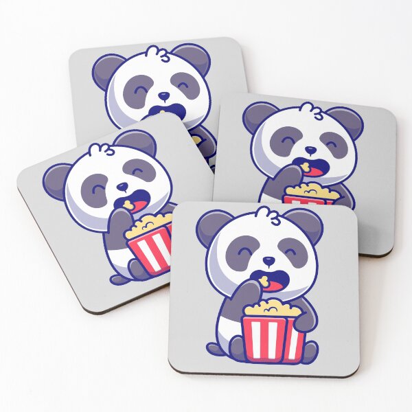 Item preview, Kawaii Panda Eating Popcorn designed and sold by Simplyy  Unique.