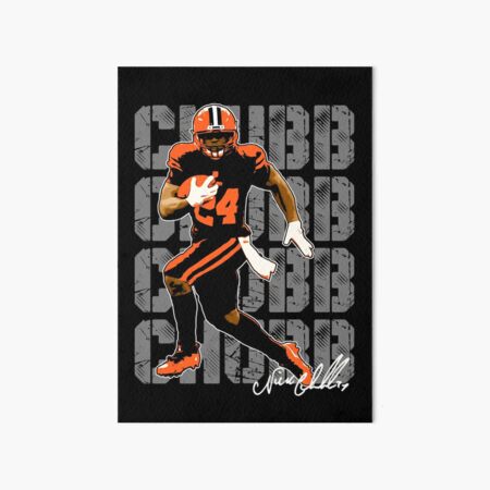 Nick Chubb PRINTED EDITION, Cleveland Browns, Wall Art ,NFL Football  Cleveland Sports Print, Man Cave decoration