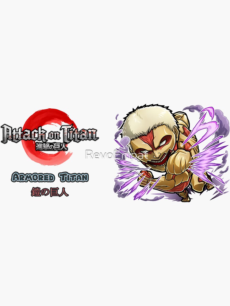 "Armored Titan" Sticker for Sale by RevoEmpat Redbubble