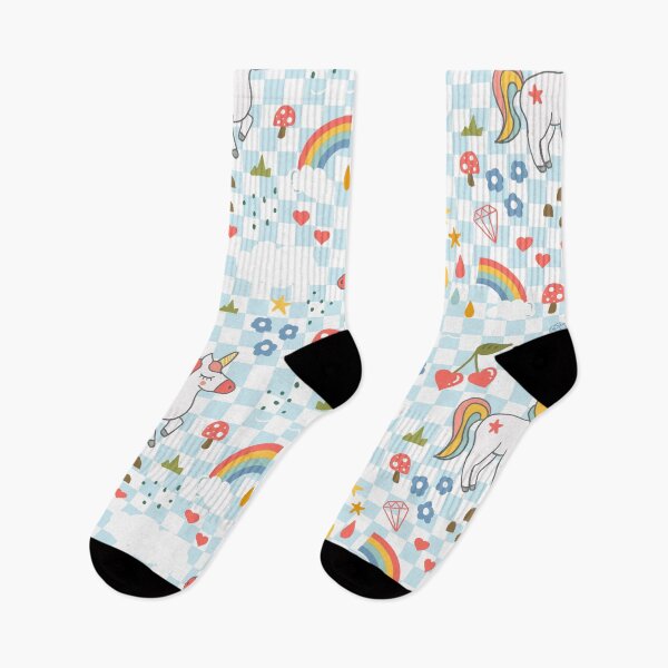 Item preview, Magic Unicorn on Checkerboard Pattern designed and sold by KathrinLegg.