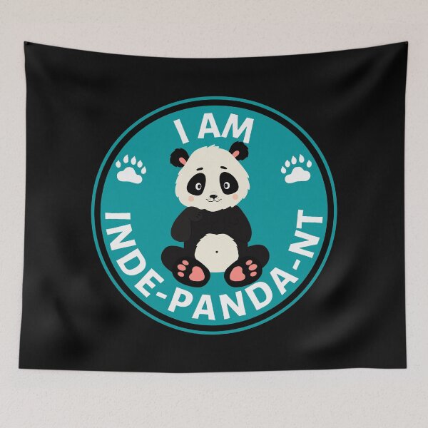 Item preview, I Am Indepandant Panda Pun - Cute Animal Friendly Panda - Gift for Panda Lovers designed and sold by CaitU.