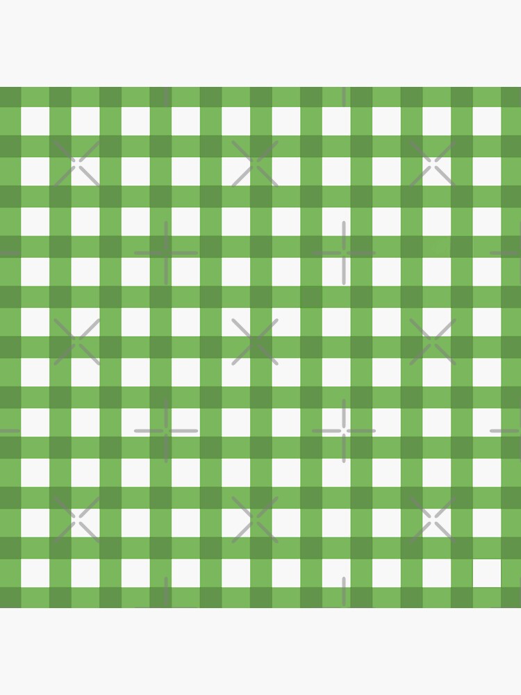 Sticker Green plaid pattern