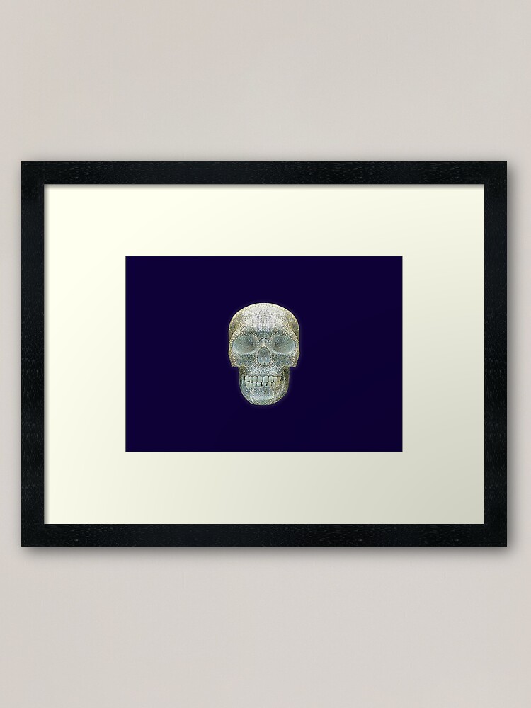 Alternate view of Alexander McQueen inspired skull t shirt Framed Art Print