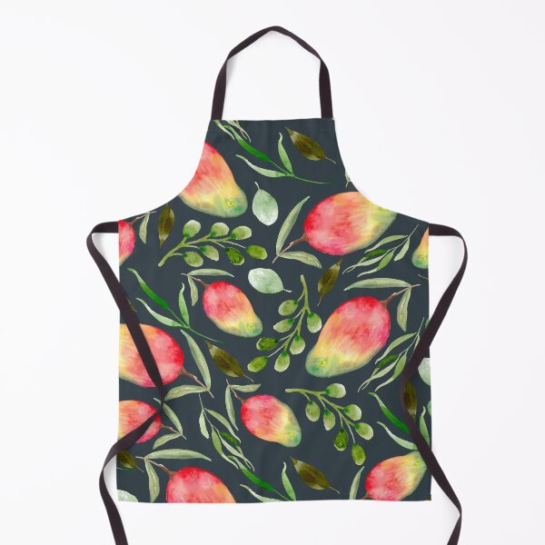 Item preview, Mangoes and Greenery | Watercolor | Pattern designed and sold by Harpley Design Studio.
