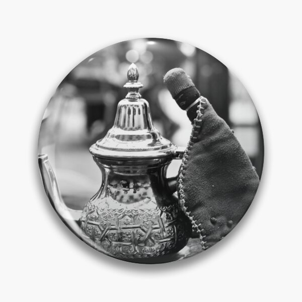 Item preview, Moroccan Teapot in Black & White designed and sold by Hoiho Adventure Shirts.
