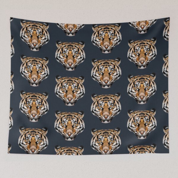 Item preview, Low Poly Tiger Head designed and sold by ErinFCampbell.
