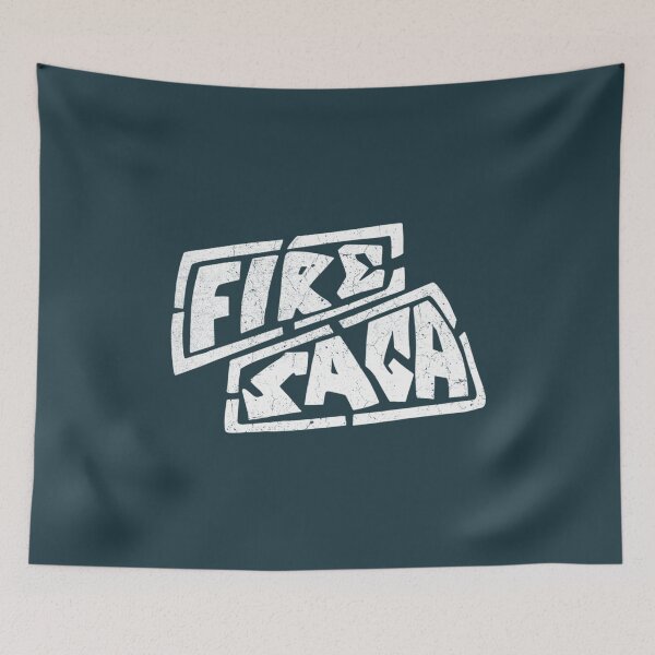 Item preview, fire saga  vintage retro distressed designed and sold by StencilRev.