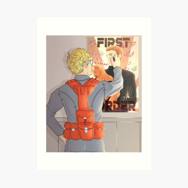 Scribbling on the Poster Boy Art Print