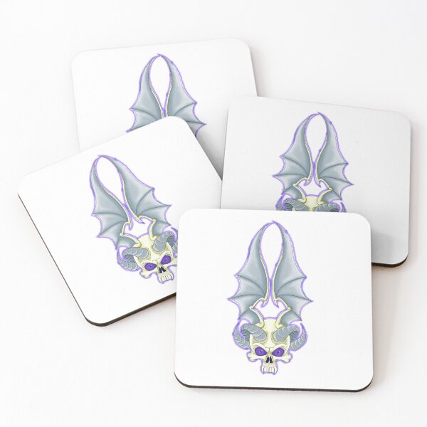 Item preview, Ram horned Bat wing skull designed and sold by gavmanart.