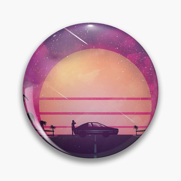 Item preview, Synthwave Retro Car and Sunset Scene Digital Art designed and sold by Rakuten Mallor.