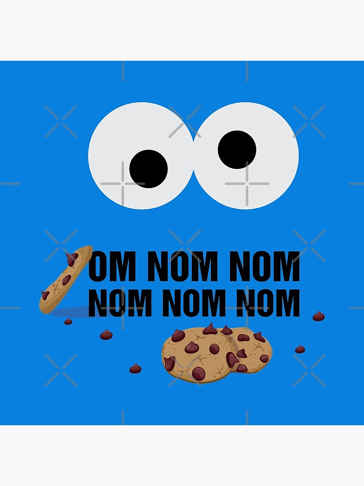 Om Nom Nom Cookies Art Board Print By Djbalogh Redbubble