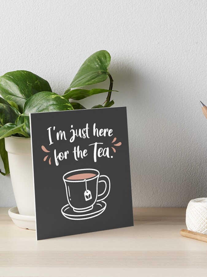 Cute Tea Bag In A Teacup Doodle Art Board Print for Sale by rustydoodle