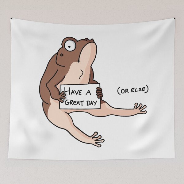 Item preview, Grumpy Passive Aggressive Sitting Frog - Que tengas un gran día o de lo contrario designed and sold by EmHurst10.